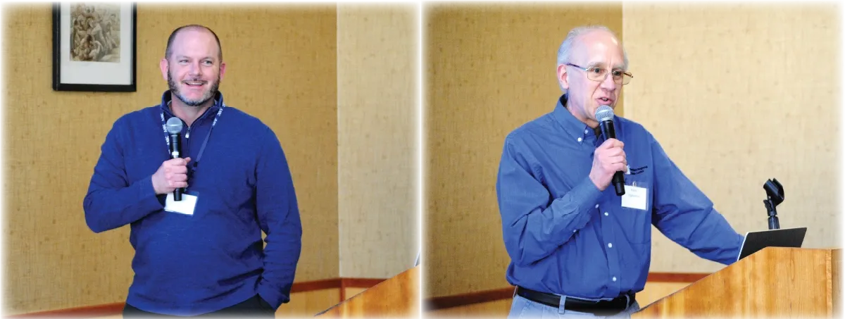 Two speakers at the Robinson Symposium